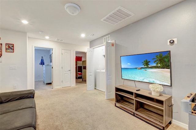 view of carpeted living room