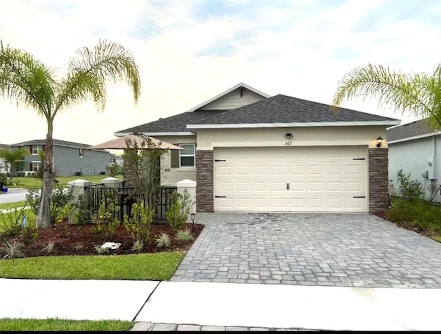 view of front of house featuring a garage