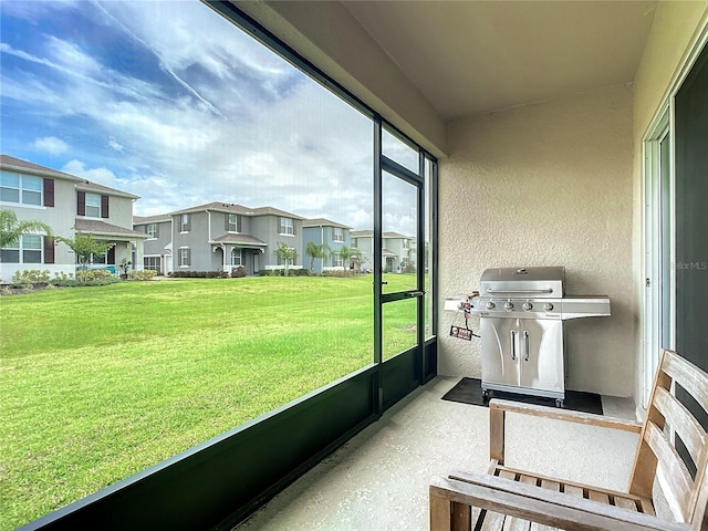 view of sunroom / solarium