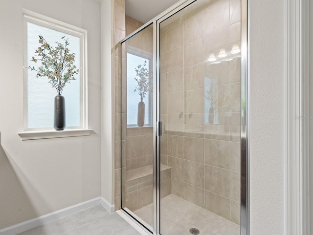 bathroom with an enclosed shower