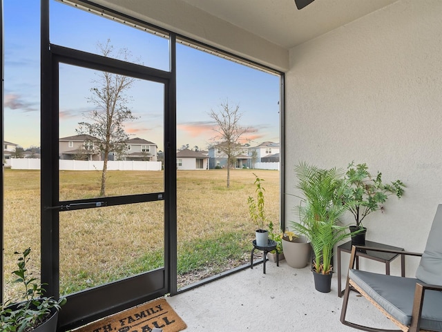 view of sunroom / solarium