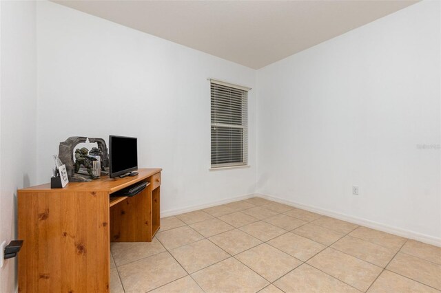 office space featuring light tile patterned flooring