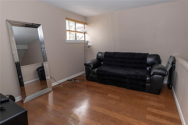 living room featuring hardwood / wood-style floors