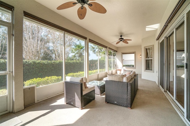 view of sunroom