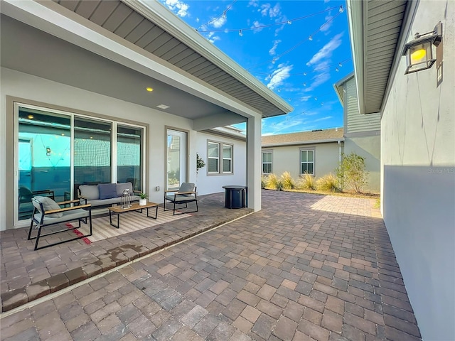 view of patio / terrace featuring an outdoor hangout area