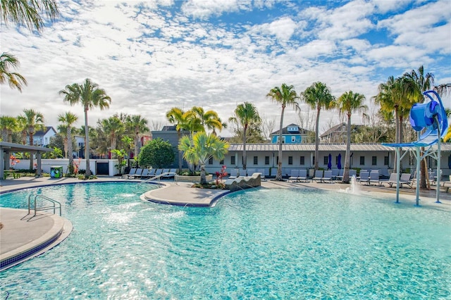 view of pool with a patio