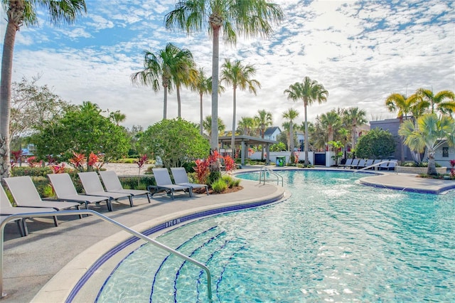 view of pool with a patio area