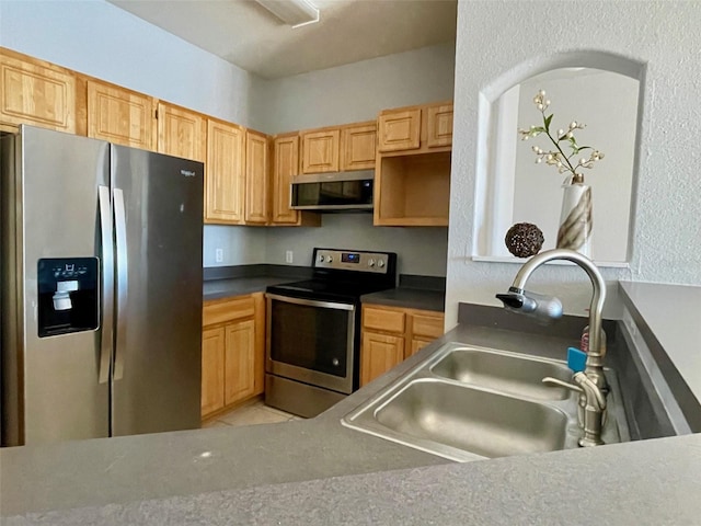 kitchen with sink and stainless steel appliances