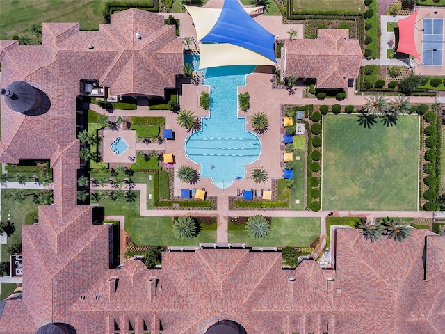 birds eye view of property