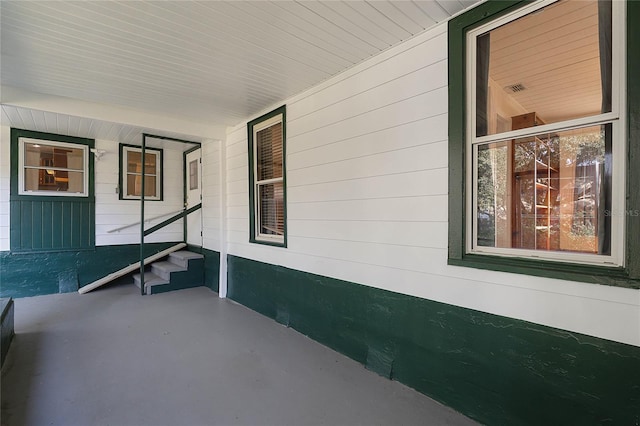 exterior space with covered porch