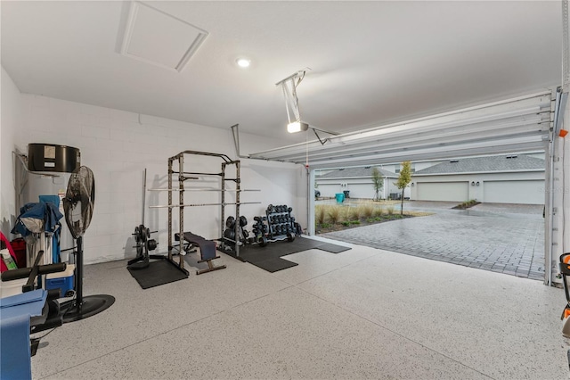 view of workout room