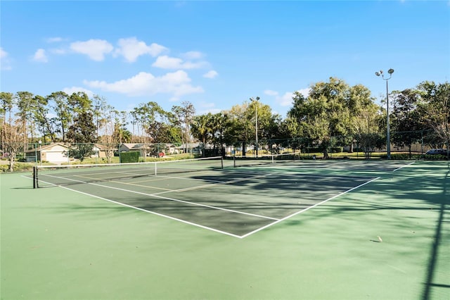 view of tennis court