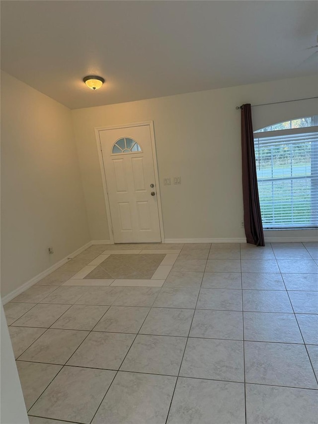 view of tiled foyer