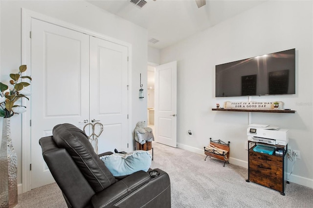 view of carpeted living room