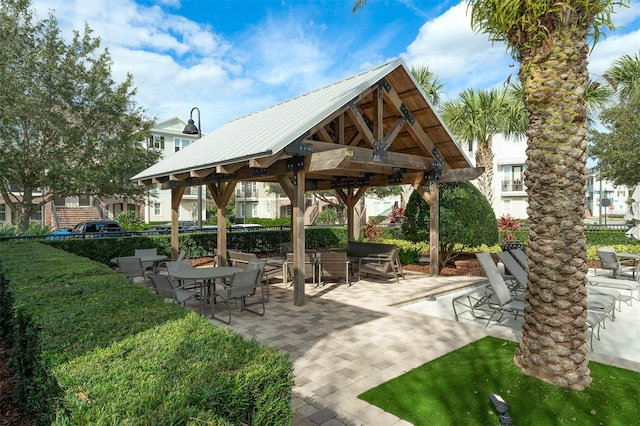 view of property's community featuring a gazebo