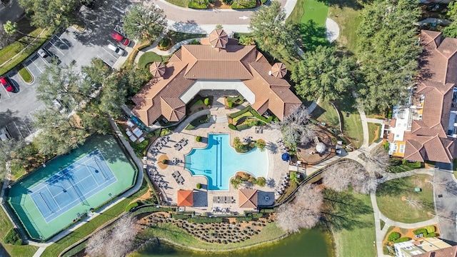 birds eye view of property