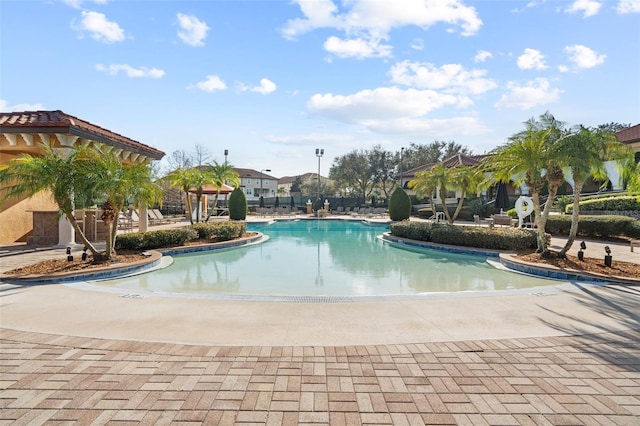 view of pool with a patio