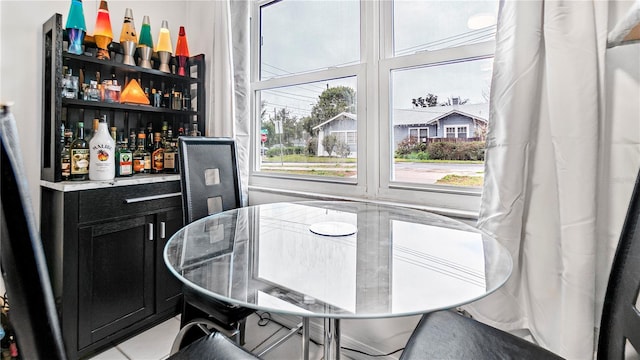 view of dining area