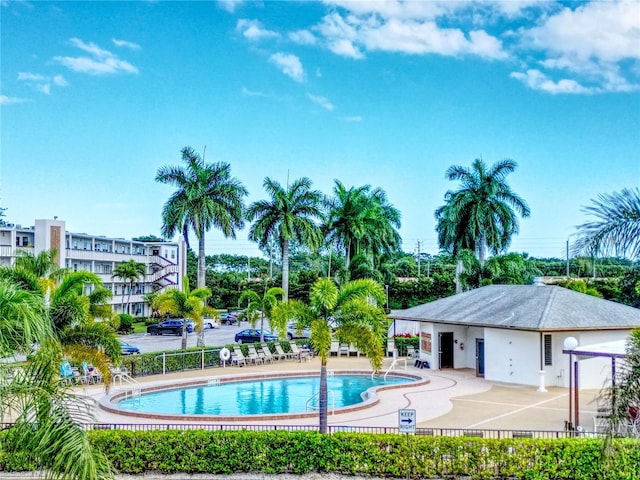 view of pool with a patio