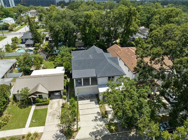bird's eye view featuring a residential view