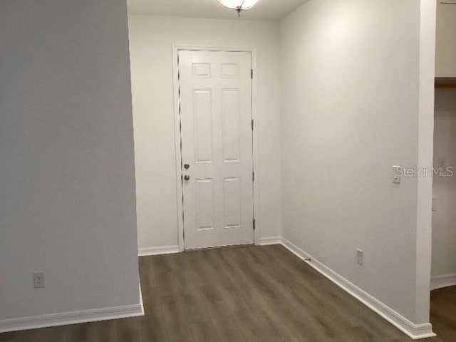 hall featuring dark hardwood / wood-style flooring