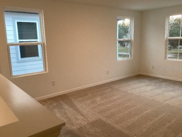 spare room featuring carpet flooring