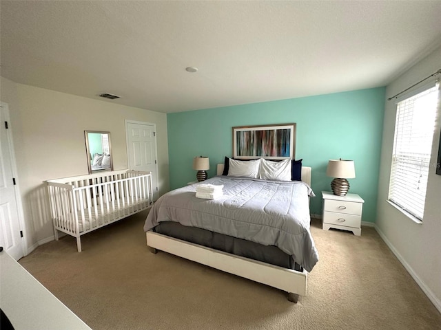 view of carpeted bedroom