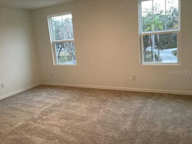 view of carpeted empty room