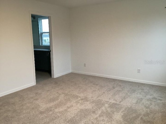 empty room featuring light colored carpet