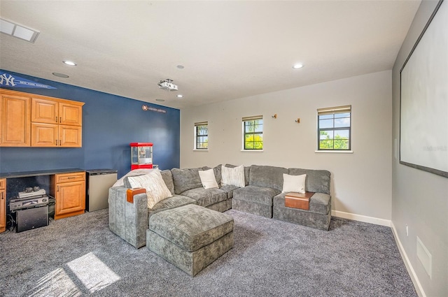 view of carpeted living room