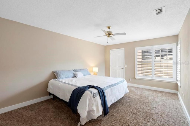 bedroom with carpet and ceiling fan