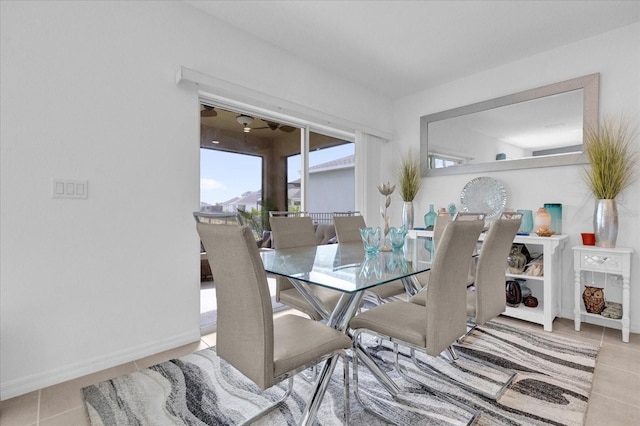 dining room featuring tile patterned floors