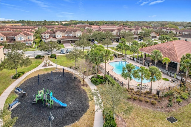 birds eye view of property