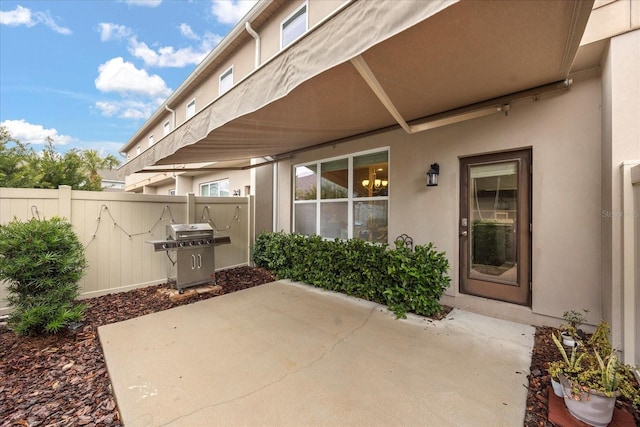 view of patio / terrace with area for grilling