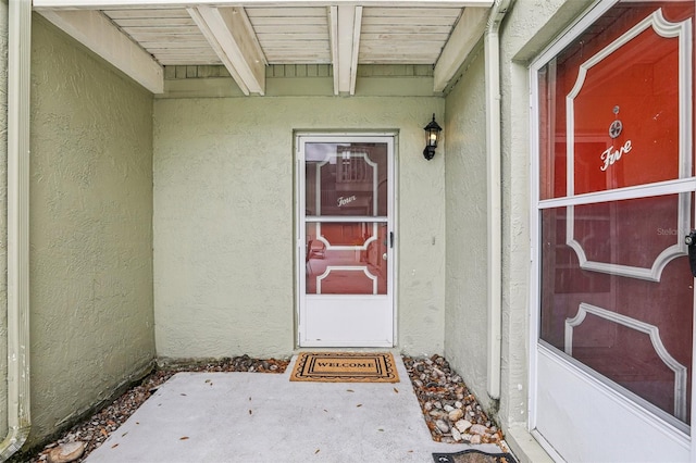 view of doorway to property