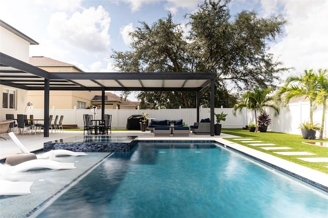 526 First Cape Coral Dr, Winter Garden, FL 34787 - view of swimming pool with a patio and an outdoor hangout area