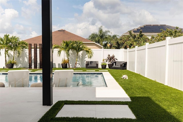 526 First Cape Coral Dr, Winter Garden, FL 34787 - view of swimming pool with a patio and a lawn