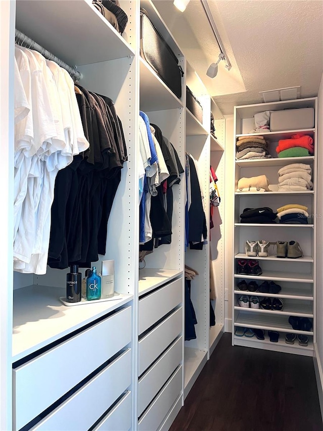 526 First Cape Coral Dr, Winter Garden, FL 34787 - walk in closet featuring dark wood-type flooring