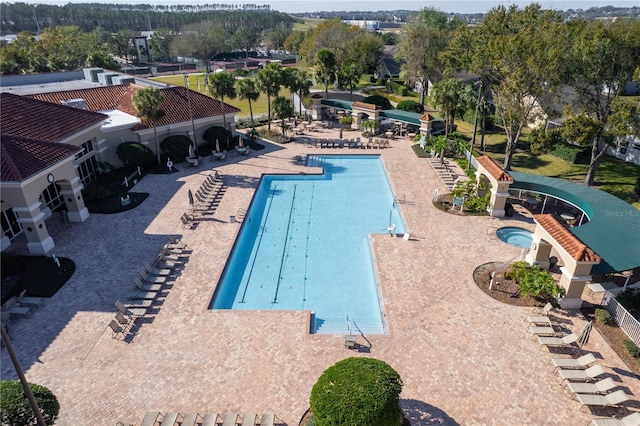 view of pool with a patio area