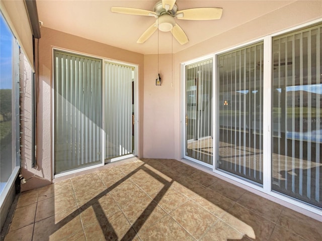 view of patio / terrace with ceiling fan