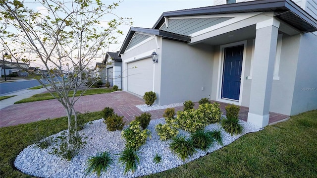 view of home's exterior featuring a garage