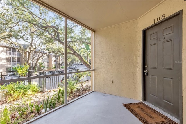 view of doorway to property