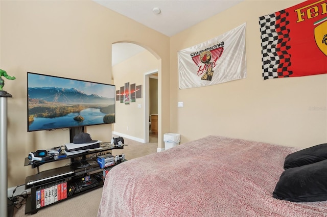 bedroom with carpet