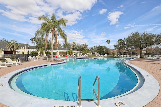 view of pool with a patio area