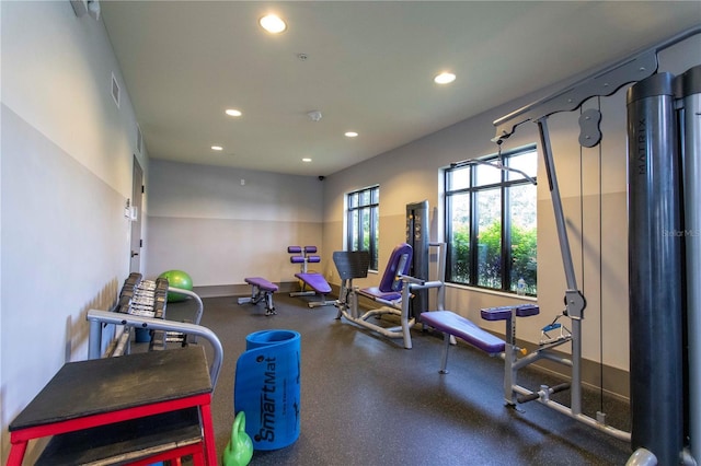 view of exercise room