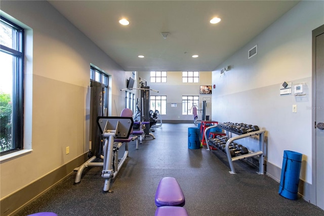 view of workout area