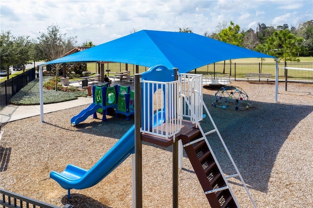 view of jungle gym