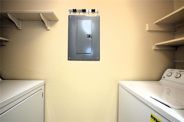 washroom with electric panel