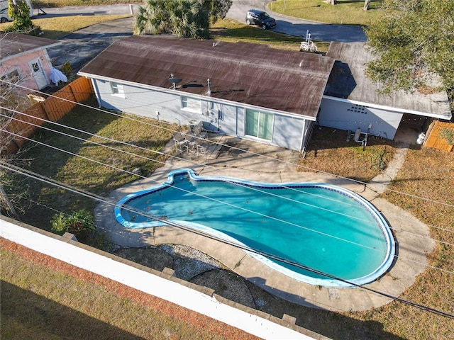 view of pool featuring a patio area