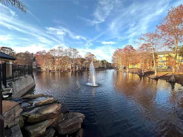 view of water feature